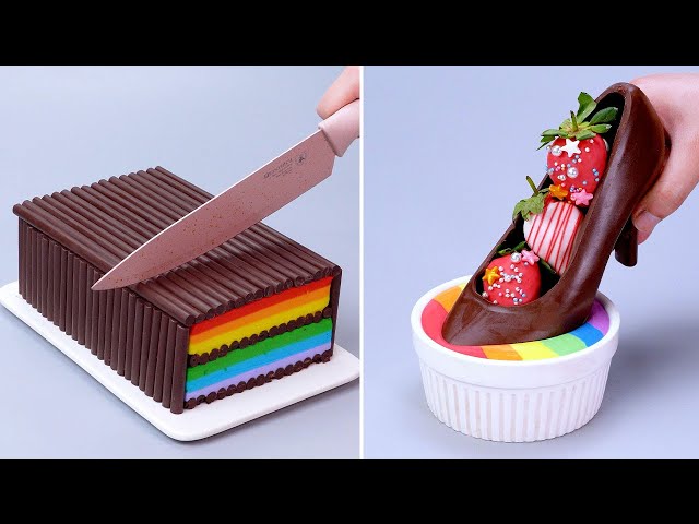 Beautiful Rainbow Chocolate Cake Decorating Ideas | Most Amazing Chocolate Cake Recipe