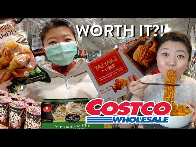 TRYING COSTCO FOOD! NEW Asian Frozen Foods, Instant Noodles & Snacks