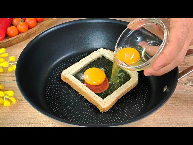 🔝Just pour the eggs onto the bread / Easy Dinner Recipe / 5-Minute Recipe.