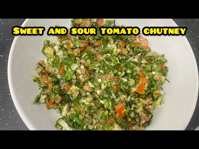 Trending sweet and sour tomato onion chutney| quick and easy recipe