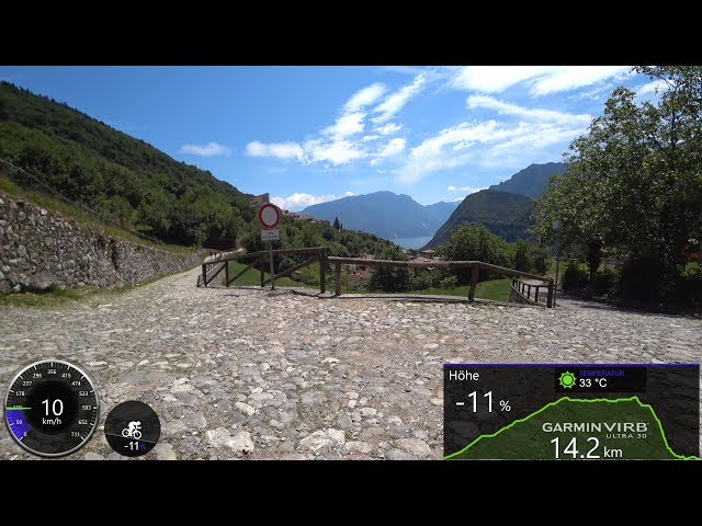 Cycling Video for Indoor Bike Training 75 Minute Alps Italy 4K Ultra HD Garmin Video