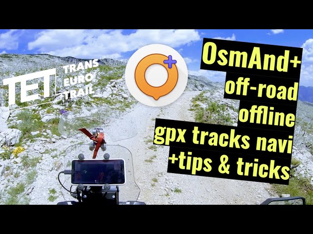 OsmAnd+ navi for off-road motorcycling incl. offline gpx tracks following