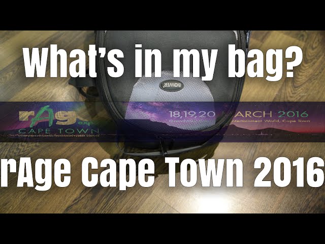 What's In My Bag? - rAge Expo Cape Town 2016