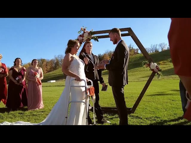 This Is Iowa: Injured Iowa bride keeps promise to walk down wedding aisle