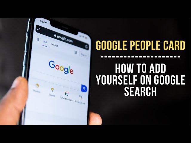 How to add yourself in Google | Add me to search | How to create people card