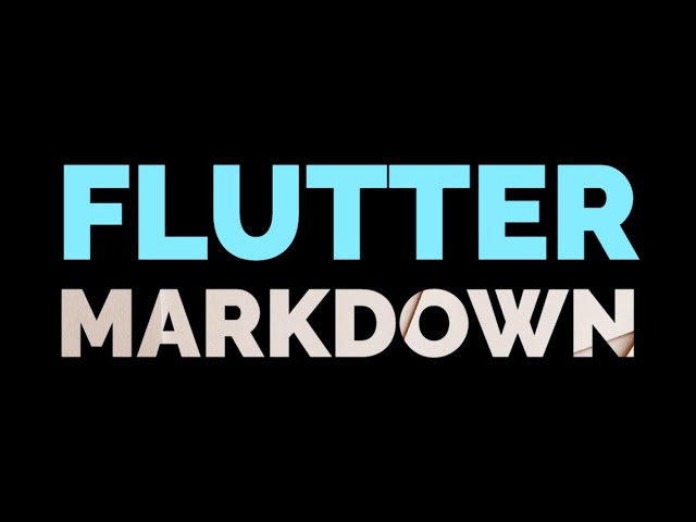 Display Markdown as a Widget with flutter_markdown