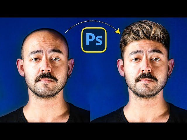 How to add hairs on Bald head in Photoshop 2024