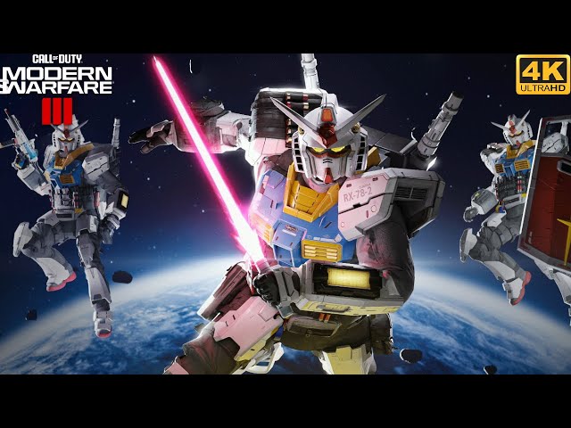 RX-78-2 Gundam Skin and Beam Saber Gameplay - Call of Duty Modern Warfare 3 (4K 60FPS)