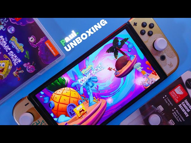 SpongeBob SquarePants: The Cosmic Shake for Nintendo Switch OLED Unboxing | ASMR