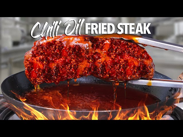 I deep fried steaks in Chili Oil, It's insane!
