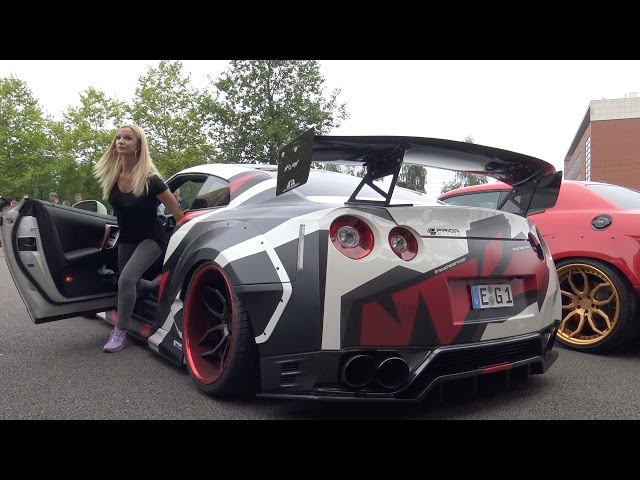 Mareike Fox driving her Prior Design GT-R PD750 Widebody