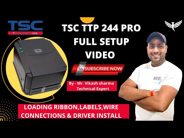 TSC TTP 244 PRO FULL SETUP & INSTALL | Loading Ribbons, Labels Wire Connection and Driver Install.