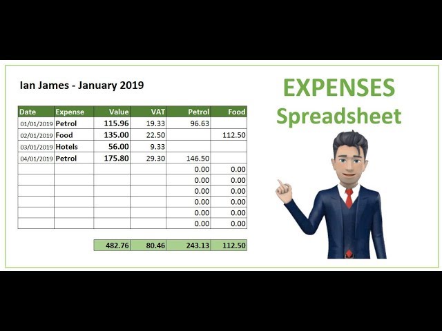 Expenses in Excel - Tutorial - [Create it in just 12 minutes]