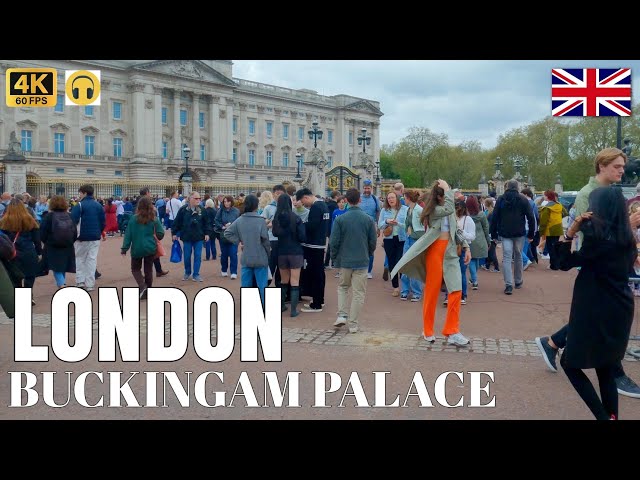 🇬🇧Walking tour in Front of Buckingham Palace in spring, London May 2023
