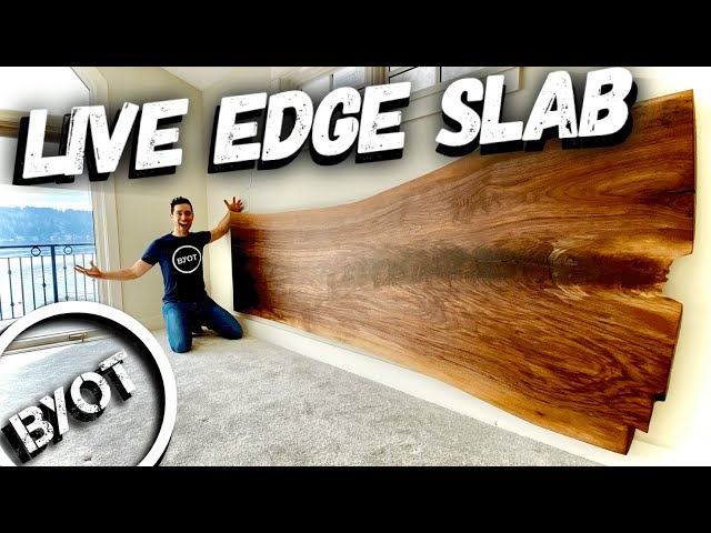 DIY HEADBOARD // LIVE EDGE SLAB