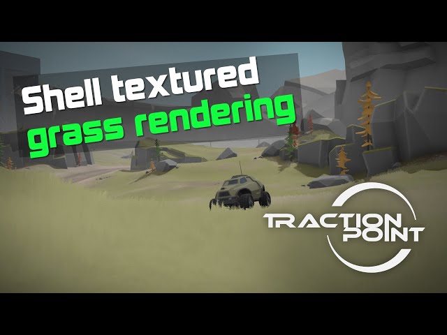 Shell textured grass rendering in Traction Point