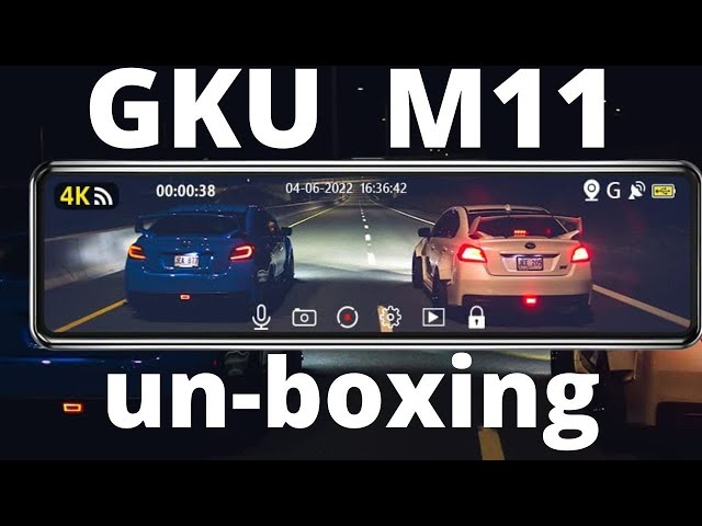 GKU M11 Mirror Dashcam unboxing