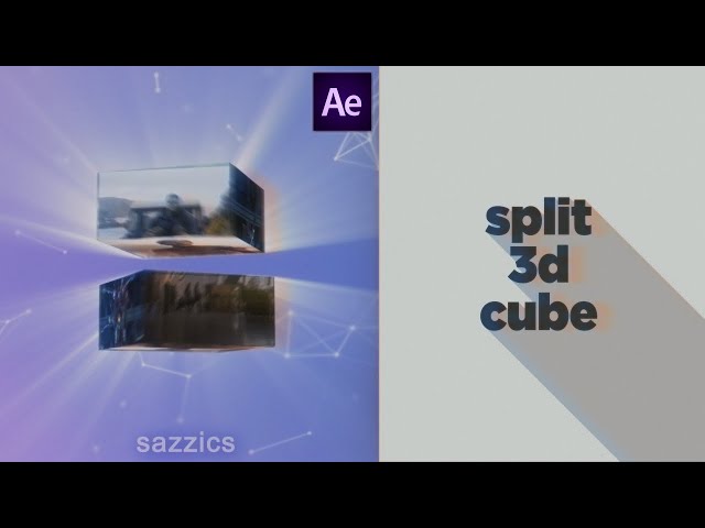 EASY split 3d cube | after effects tutorial