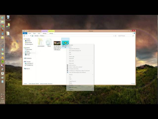 Windows 8: How to change the desktop background