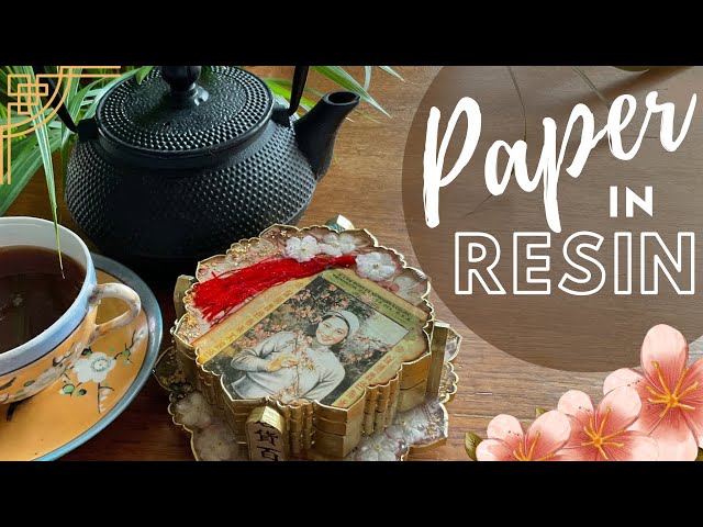 Paper in Resin - Beautiful Oriental Coasters with Let’s Resin & Molds & Shapes