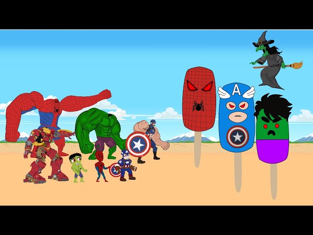 The Witch Kidnaps Hulk and Spider-Man, Captain America and the Mystery of Evolution|Roblox Superhero