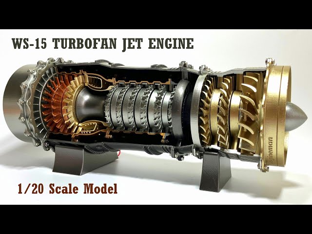 WS 15 Turbofan Jet Engine 1/20 Scale Model - Stirlingkit