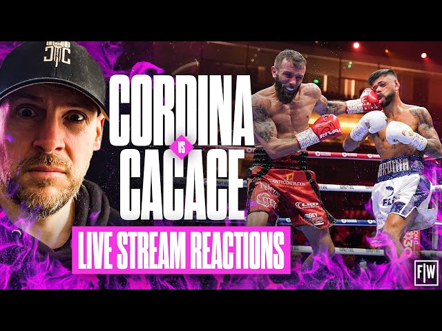 JOE CORDINA VS ANTHONY CACACE | Full Live Stream Reactions | #FuryUsyk #RingofFire #Undisputed