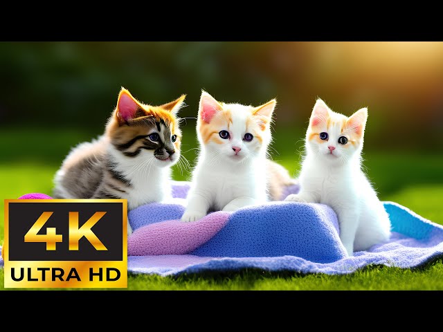 Baby Animals 4K ~ Healing music for the heart and blood vessels ~ Soothes the nervous system