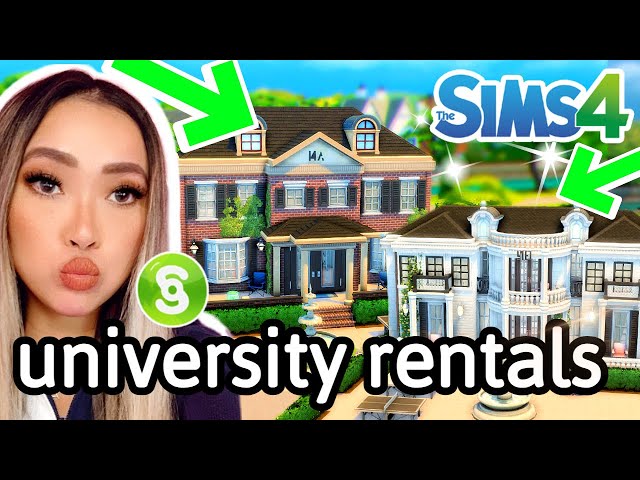 building a sorority AND frat house on ONE lot in the Sims 4: For Rent Around the World Series Part 5