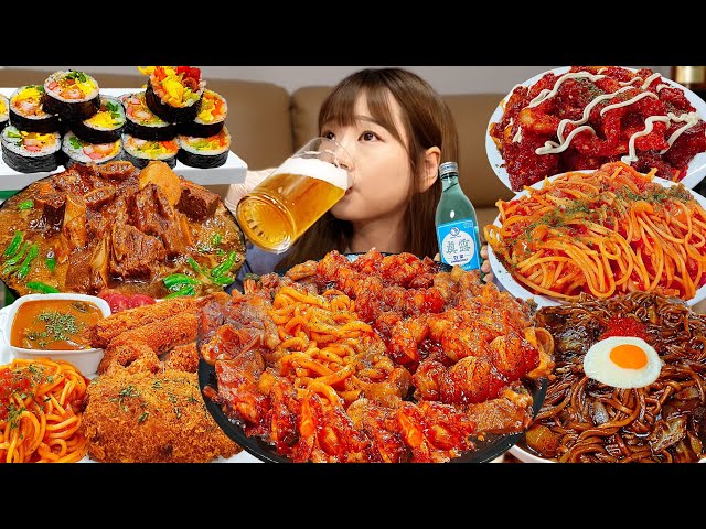 Sub)Real Mukbang- 12 Legendary Videos for 2023 👩🏻‍🍳 Spicy Noodles, Chicken 🔥 ASMR KOREAND FOOD