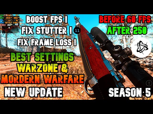 Best Pc Settings for Warzone Pacific & Modern Warfare SEASON 5! (Optimize FPS & Visibility)