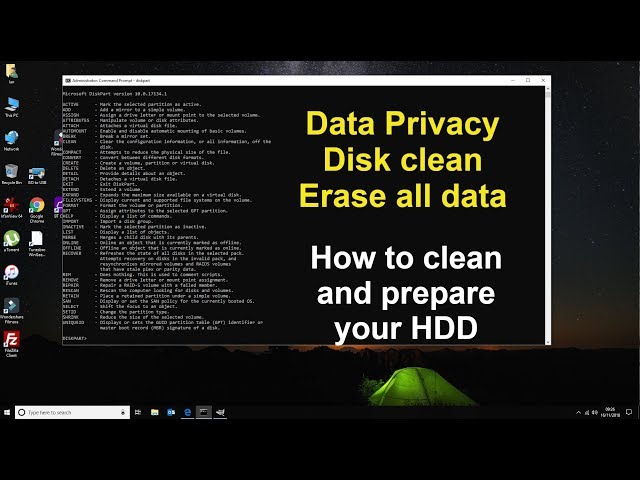 How to fully wipe all disk data - diskpart