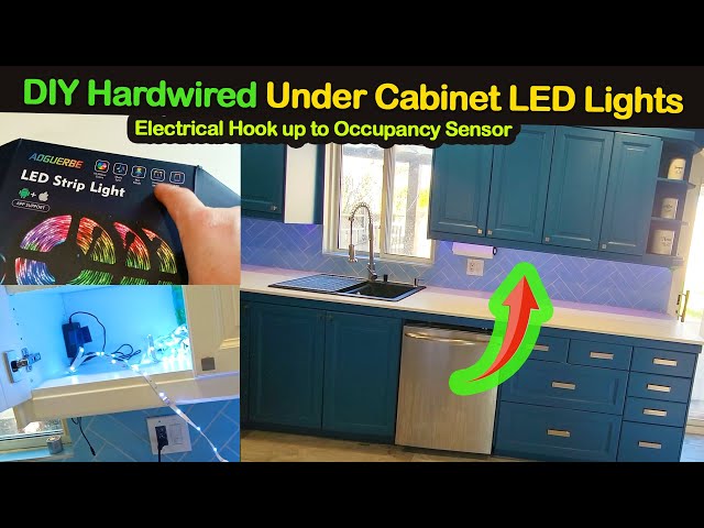 How to Install Under Cabinet Lighting LED Strip Lights & Hook String Lights to a Wall Switch