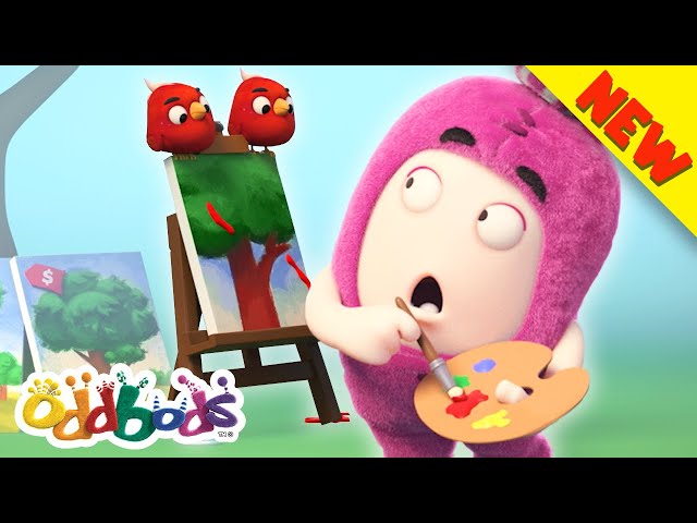 Oddbods | NEW | Newt's Surprising Painting | Learns to Paint | Funny Cartoon