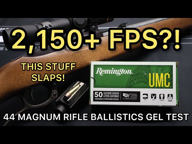 RAW POWER!! 44 Magnum 180gr JSP Remington UMC Ballistics Gel Ammo Test
