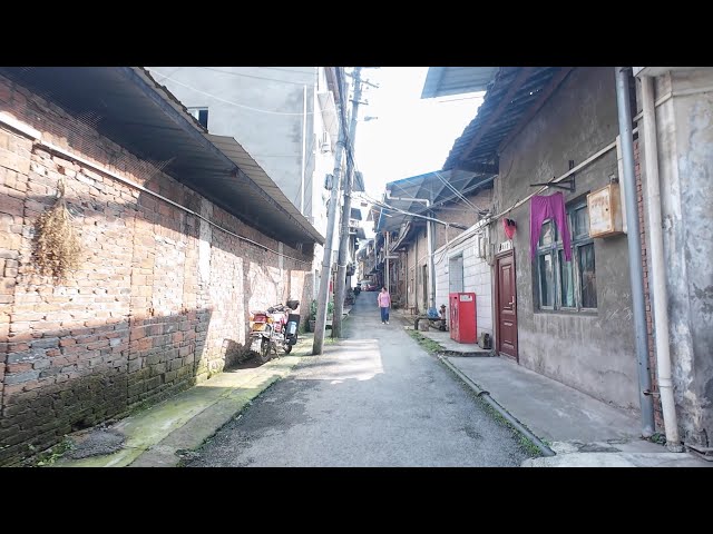 [2W] Small Old Street hidden Village | Deer Horn | Sunny walk | Narrow road | Water tower | ChongQ
