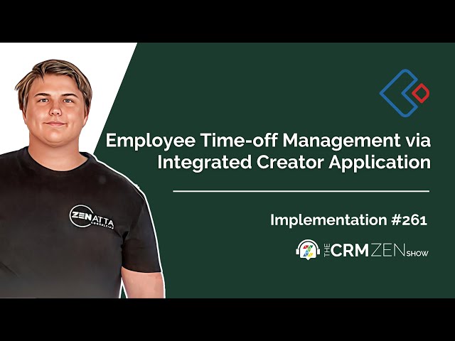 Employee Time Off Management via Integrated Zoho Creator Application