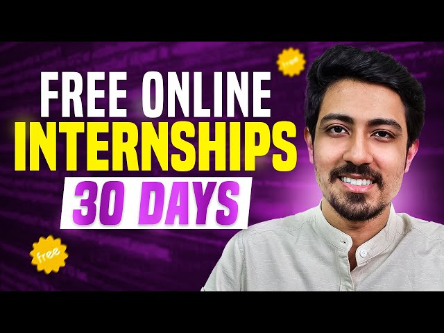 Don't miss this Free Online Internship for students 🎓➡️ Get certificate in 30 days