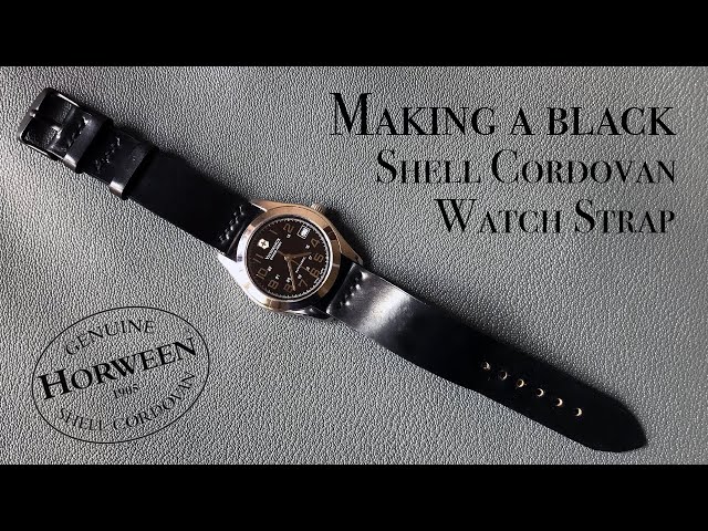 How to Make a Leather Watch Strap Out of Black Horse Butt | Horween Shell Cordovan