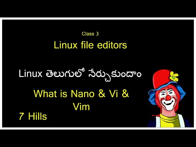 Linux editors in telugu