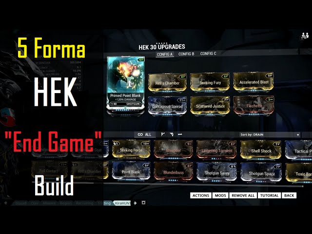Warframe Weapon Builds - "End Game" Hek Build (5 Forma)