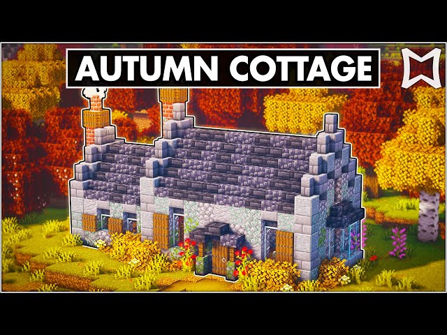 Minecraft Tutorial ► How To Build a Cozy Autumn Cottage + Interior Ideas! 🍂