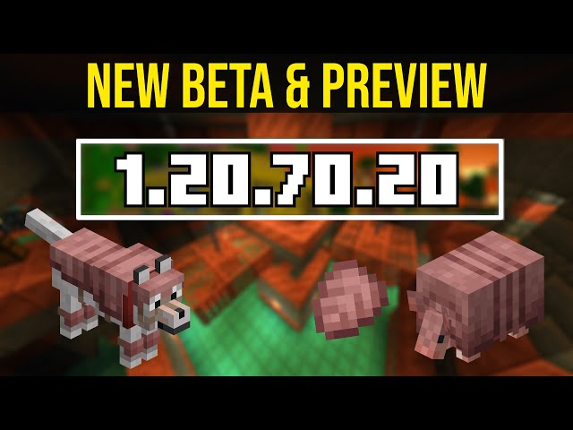 MCPE 1.20.70.20 Beta & Preview - New Armadillo textures & Huge block sounds changes