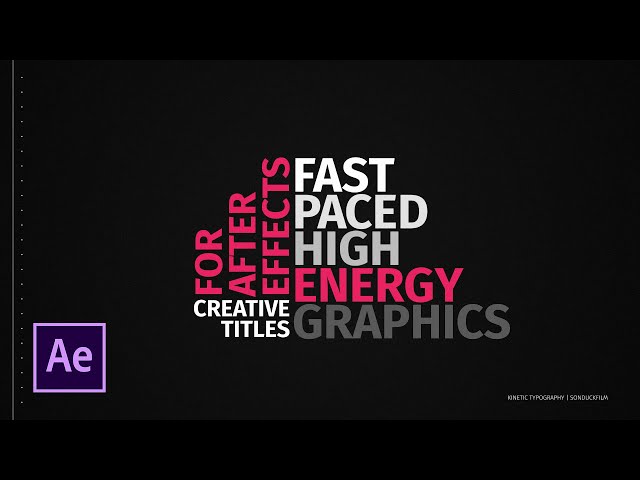 3 Kinetic Typography Techniques in After Effects