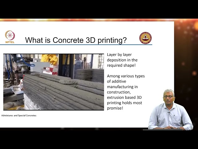 Special concretes - Concrete for 3D printing - Introduction, classification, printing process