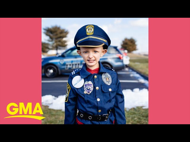 Make-A-Wish grants little boy dream of becoming a police officer l GMA