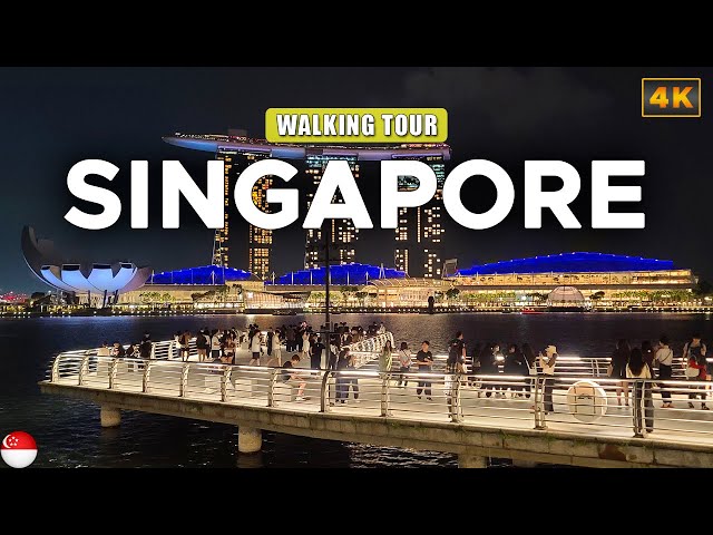 SINGAPORE - Marina Bay Night Walking Tour [Travel Vlog]