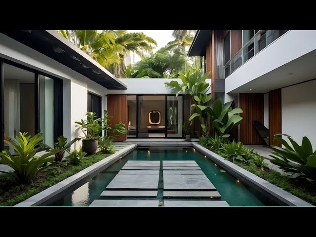 Top 100 Tropical Modern Courtyard House Design Blurs Indoor & Outdoor Living