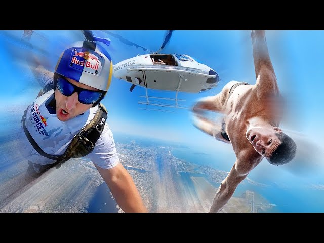 Cliff Diver + Skydiver = Impossible Double Dive