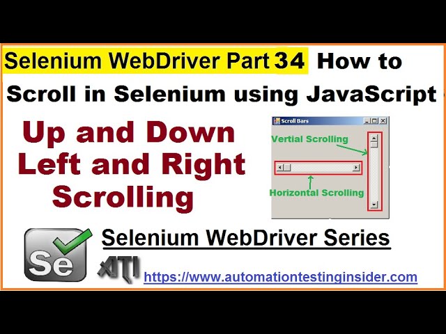 Selenium WebDriver | Part34 | How to Scroll In Selenium WebDriver using Java Script